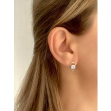 QA Quella Accessories Xuping Mavi Zirkon Soft Rose Gold Küpe