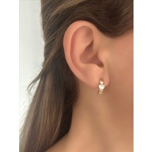 QA Quella Accessories Xuping Oval Mini Kalp Soft Rose Gold Küpe