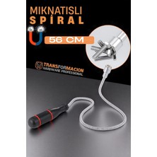 Creatividad Solutions Esnek Manyetik Toplama Aracı - Mıknatıslı Spiralli Çubuk Metal Vida Civata Somun Arama Çubuğu 721781