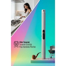 Creatividad Solutions Slim Lüks Mutfak Pipo Çakmağı - Gazlı Uzun Barbekü Ateşleyici - Modern Tasarım 722821