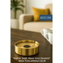 Creatividad Solutions Gold Inox 1 mm Scotch Çelik Küllük – 8 cm x 3 cm | Modern, Hijyenik ve Dayanıklı Tasarım 722188