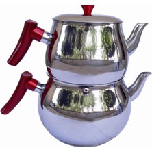 Feyza Design 6,5 Lt Jumbo Boy Çelik Çaydanlık Seti, Şık ve Dayanıklı Tasarım