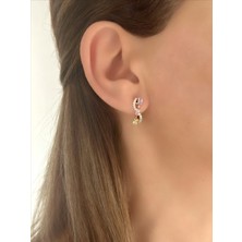 QA Quella Accessories Xuping Ful Renkli Zirkon Taşlı Gold Küpe