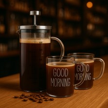 Feyza Design 600 ml French Press Seti ile Kahve ve Çay Keyfi, 2 Kupa ile Tamam!