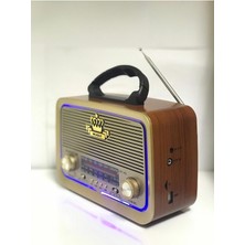 Feyza Design Nostaljik Ahşap Bluetooth Mp3 Radyo Müzik Kutusu, Şık ve Taşınabilir