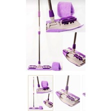 Özgürce Çok Amaçlı Sihirli Mop Temizlik Seti, Takılabilir Bez, Yedekli, Lila