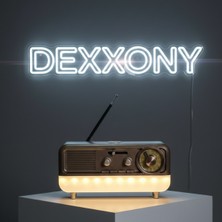 Feyza Design Şık Gece Lambası ile Radyo ve Bluetooth Hoparlör Keyfi