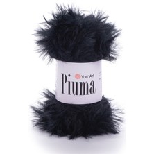 Yarnart Piuma El Örgü Ipliği 50GR 100MT 4420 Siyah  - 1 Adet