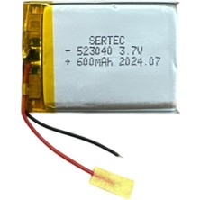 Emh Store 523040 3.7V 600 Mah Li-Polymer Pil DEVRELI/1.5A