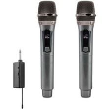 Emh Store Kablosuz Çift Mikrofon 6.5 mm Siyah W1