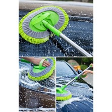 Özgürce Teleskopik Saplı Mikrofiber Araba Yıkama Bezi ve Temizleme Fırçası Seti