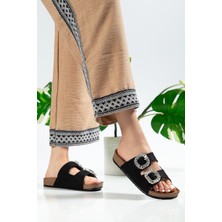 Tekin Shoes Pienn Siyah Renk Çift Toka Terlik