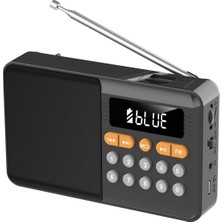 Feyza Design Kırmızı/gri/yeşil Renkli Taşınabilir 3W Bluetooth Radyo