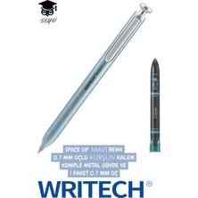 Space Up 0.7 mm Uçlu Kurşun Kalem Komple Metal Gövde ve 1 Paket 0.7 mm Uç Writech
