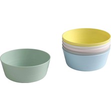 IKEA Quality 6 Parça Bebek & Çocuk Kase Seti Çap 12 cm Beslenme Kasesi Takımı Plastik