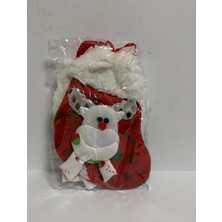 Hayat Store Yılbasşı Süsü Ağaç Süsü Çorap Kardan Adam Ayıcık Desenli Çoraplar 2li 17 x 10 cm Karışık Paketler