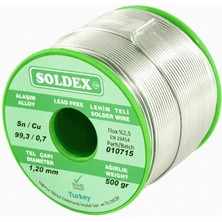 Emh Store Sn: 99.3 - Cu: 0.7 - 500 Gr, 1.6 mm - Kurşunsuz, Gümüşsüz Lehim Teli