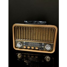 Feyza Design Solar Güneş Enerjili Bluetooth Radyo, Usb, Sd, Mp3, Nostalji Tasarım