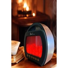 Feyza Design Nostaljik Radyo ile Şömine Atmosferi, El Fenerli, Şık Tasarım