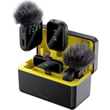 Bubitechh K50 Kablosuz Yaka Mikrofon (Çift Mikrofon) – Android ve İphone İçin Tak & Çalıştır Siyah