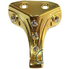 Emh Store Moda Taşlı Ahşap Sandık Ayağı, Kutu Ayak 3,5 cm - Sarı, 50 Adet