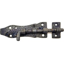 Emh Store Antika Tarz Dekoratif Pirinç Dövme Kapı Sürgüsü - 7cm, Oksit