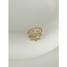 QA Quella Accessories Özel Seri Saçak Yıldızlar Ayarlanabilir 14K Gold Yüzük