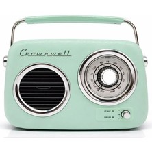 Retro Tasarımlı Bluetooth Fm Radyo Mint Yeşil Nemere