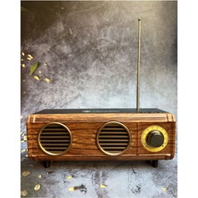 Feyza Design Nostaljik Tasarımlı Şarjlı Fm Radyo, Aux, Usb, Sd Kart, Mp3 Çalar
