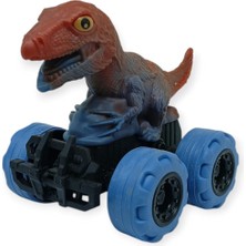 Hayat Store Sürtmeli Dinazor Arabalar 12 cm - H-20 - T-Rex -Kahverengi (Lisinya)
