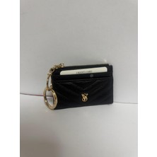 Hayat Store Kadın Fermuarlı Kartlık Siyah Yan Cüzdan