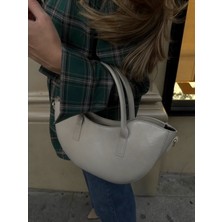 QA Quella Accessories Fora Deri Fermuarlı Askılı El Kol Omuz Çapraz Bej Çanta