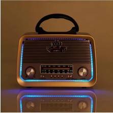 Feyza Design Eskitme Nostalji Tasarımlı Bluetooth Radyo, Fm, Sd Kart, Aux, Vintage Stil