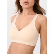 Alya Underwear Kadın Ultra Rahat Kalıplı Kalın Askılı Lazer Kesim Görünmez Sütyen