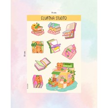 Kawaii Kitapçı Ayıcık (Beyaz Kağıt)