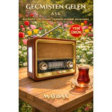 Feyza Design Ahşap Görünüm Bluetooth Hoparlör, Fm, Sd, Usb, El Fenerli, Radyo