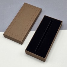Emh Store Kahverengi Özel Motifli Lüks Kalem Kutusu