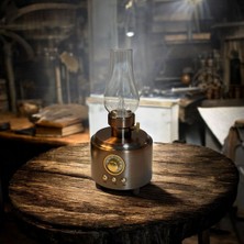 Feyza Design Nostaljik Gaz Lambası Görünüm Bluetooth Müzik Kutusu, LED Şarjlı, Çok Fonksiyonlu