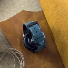 Kuzgun Deri Huawei Gt 2 / Gt 3 / Gt 4 / Gt 5 / Gt 6 Pro 46MM, Ultimate, Pro Modelleriyle Uyumlu El Yapımı Italyan Pueblo Hakiki Deri 22MM Akıllı Pimli Deri Saat Kordonu