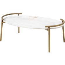 Muva Concept Tessaro Modern Mermer Metal Orta Sehpa