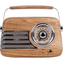 Feyza Design Ahşap Retro Radyo ve Bluetooth Hoparlör, Şık ve Taşınabilir Ses Deneyimi