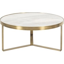 Muva Concept Stern Modern Mermer Yuvarlak Orta Sehpa