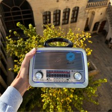Feyza Design Şarjlı Nostaljik Görünümlü Fenerli Radyo ve Mp3 Çalar With Bluetooth