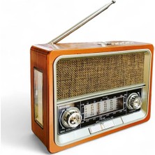 Feyza Design Mini Nostaljik Radyo, Eskitme Tasarım, Taşınabilir ve Vintage Görünüm