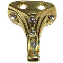 Emh Store Moda Taşlı Ahşap Sandık Ayağı, Kutu Ayak 2,5 cm - Sarı, 100 Adet