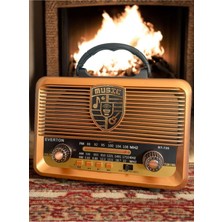 Feyza Design Güneş Panelli Şarjlı Fm/aux/usb Nostaljik Müzik Çalar Radyo