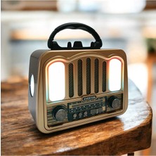 Feyza Design RT-771 LED Fenerli Bluetooth Radyo ve Müzik Çalar, Çok Fonksiyonlu Taşınabilir Cihaz