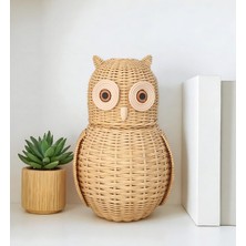 Felis Arte Doğal Bambu, El Dokuması Baykuş , (Rattan Owl) Handmade ,  Bohem