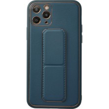 Hayat Store Iphone 11 Pro Kılıf Coco Deri Standlı Kapak - Mavi