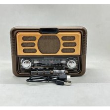Feyza Design Güneş Enerjili Bluetooth Radyo, Fm/am/sw, Usb, Sd, Aux, Nostaji Renk